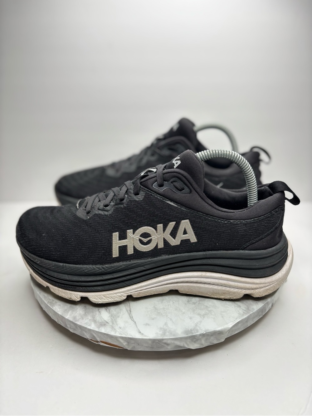 Size 9B- HOKA Gaviota 5 in a black and white